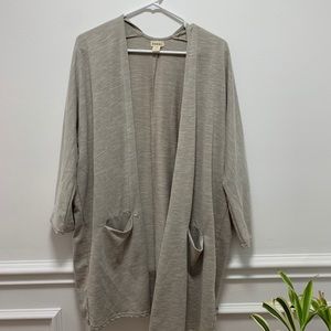 oversized striped cardigan with pockets